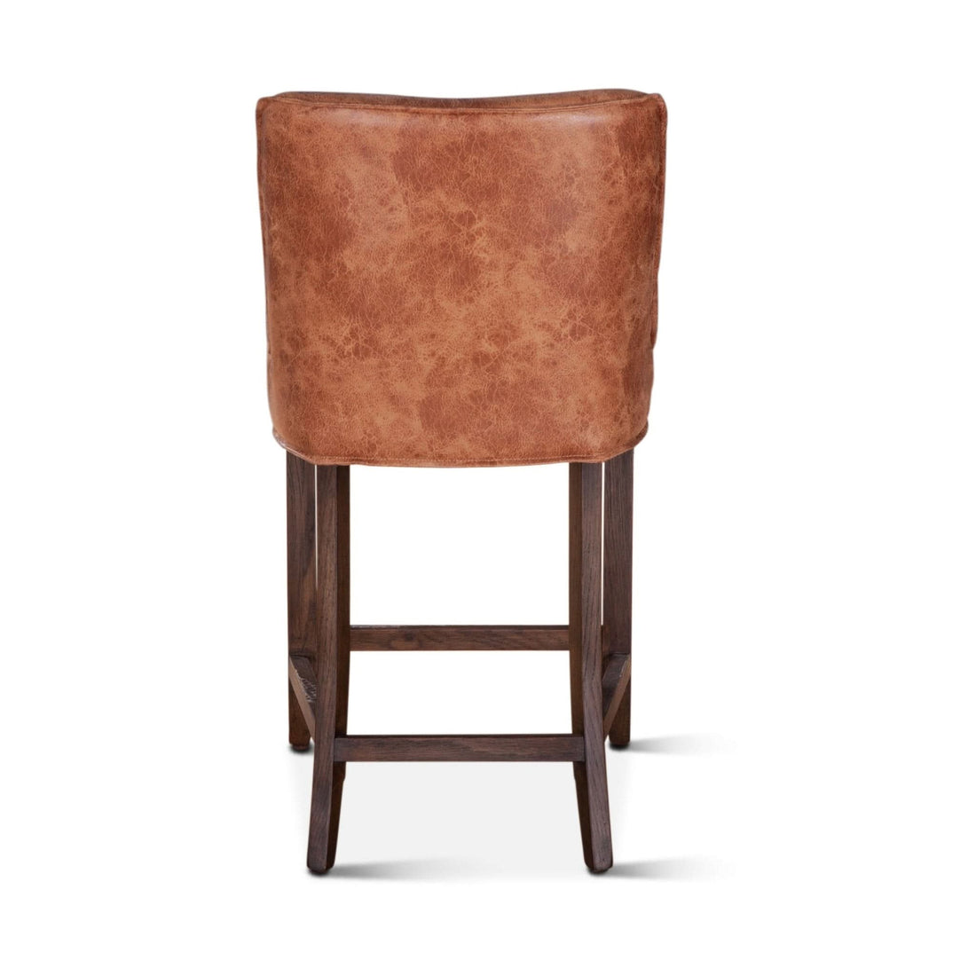 Avery Casual Vintage Tan Leather Counter Chair with Matte Brown Legs - Home Trends & Design