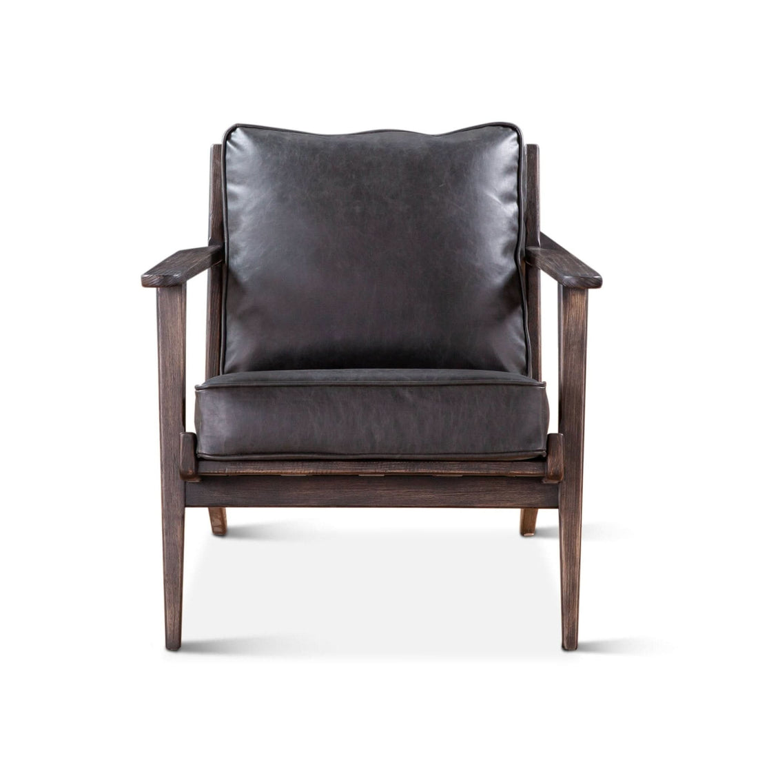 Robert Modern Black Leather Arm Chair - Home Trends & Design