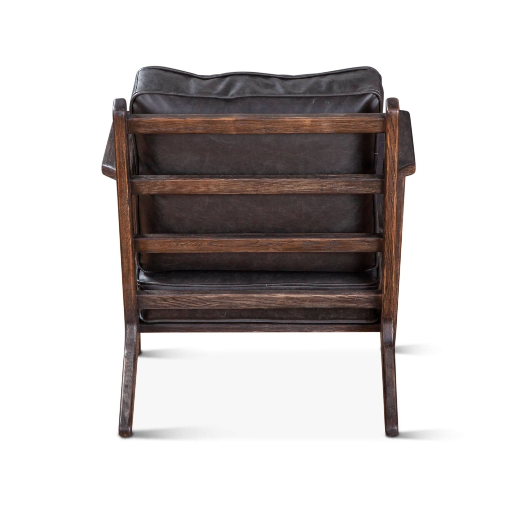 Robert Modern Black Leather Arm Chair - Home Trends & Design