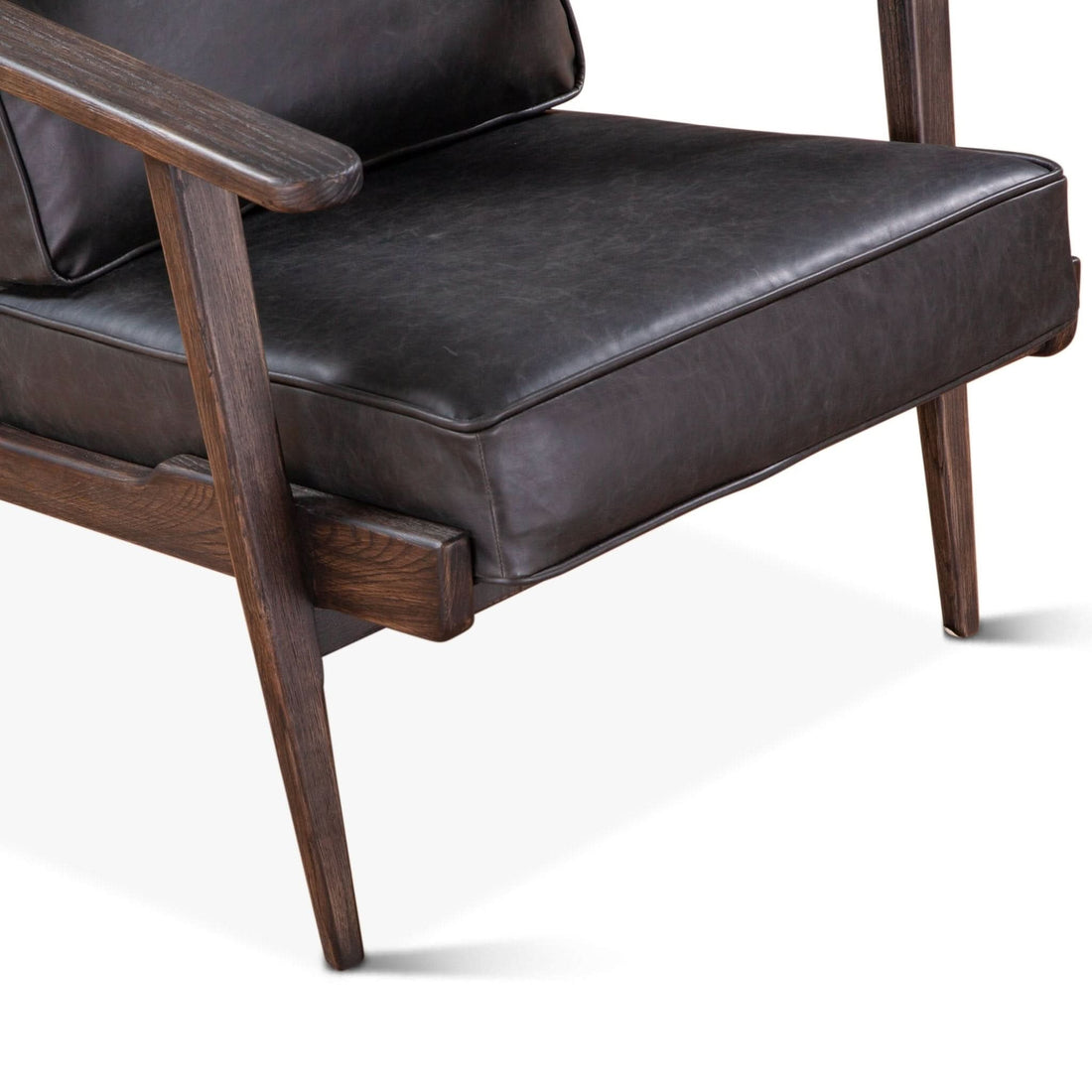 Robert Modern Black Leather Arm Chair - Home Trends & Design