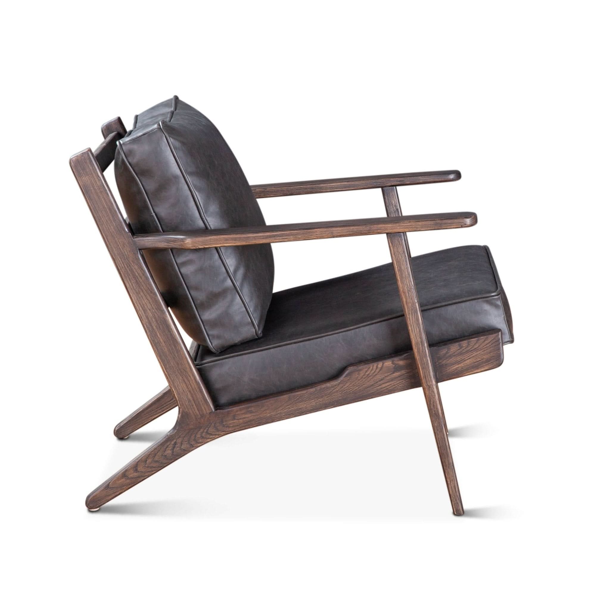 Robert Modern Black Leather Arm Chair - Home Trends & Design