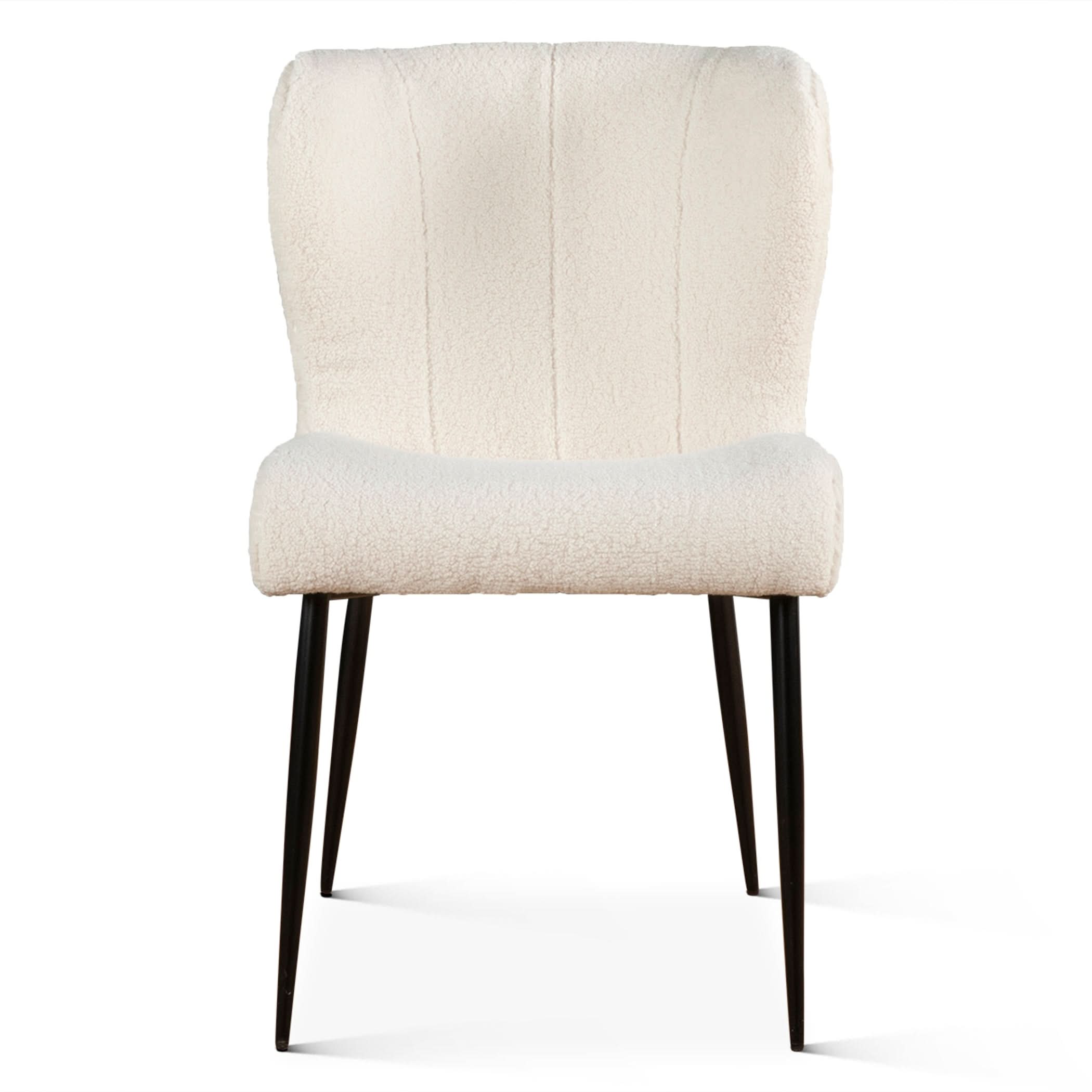 Isabella White Boucle Modern Dining Chair - Home Trends & Design