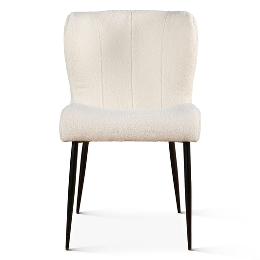  Isabella White Boucle Modern Dining Chair - Home Trends & Design 