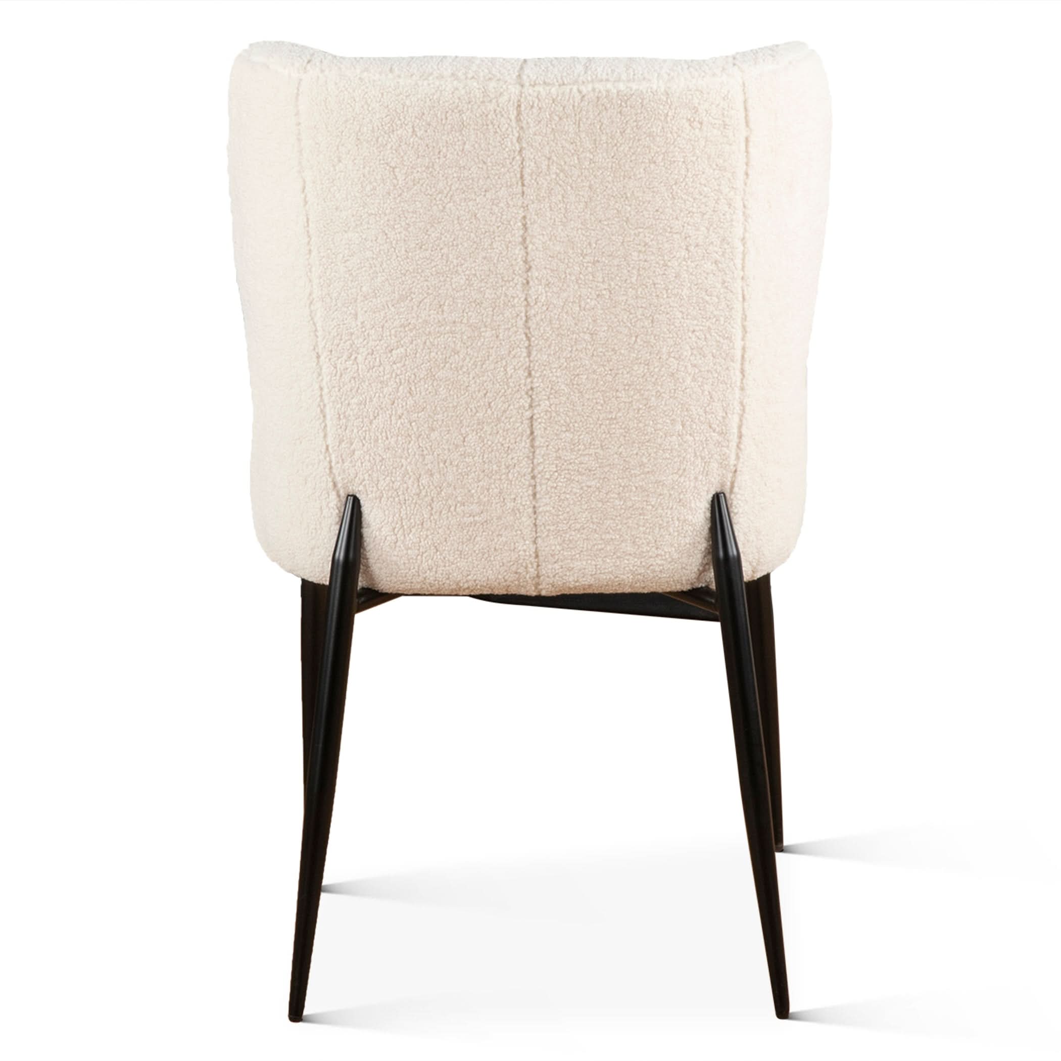 Isabella White Boucle Modern Dining Chair - Home Trends & Design