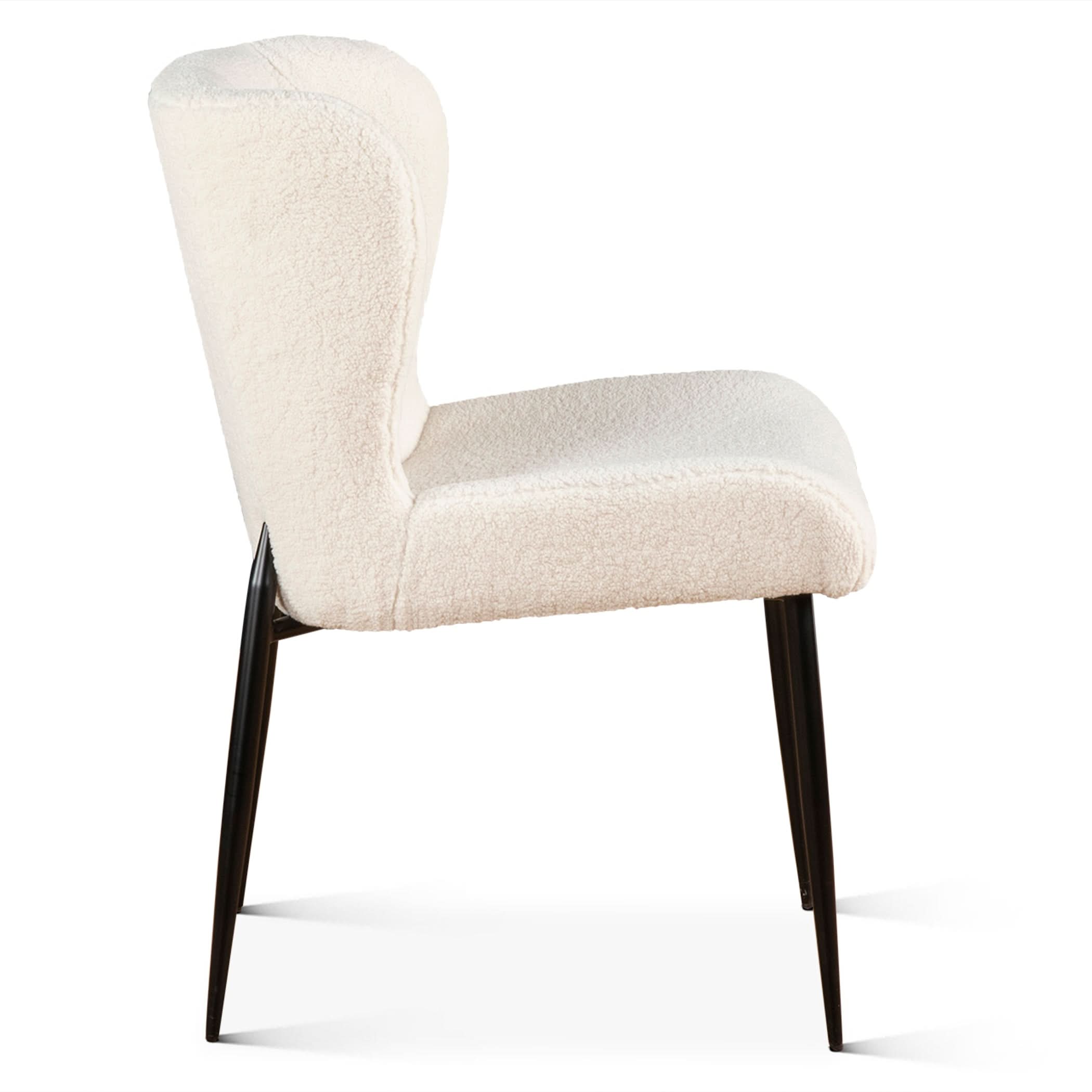 Isabella White Boucle Modern Dining Chair - Home Trends & Design