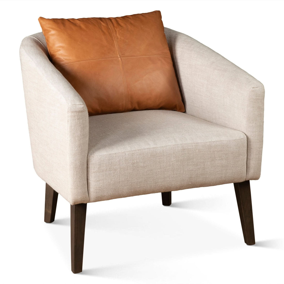 Olivia Casual Beige Linen Armchair - Home Trends & Design