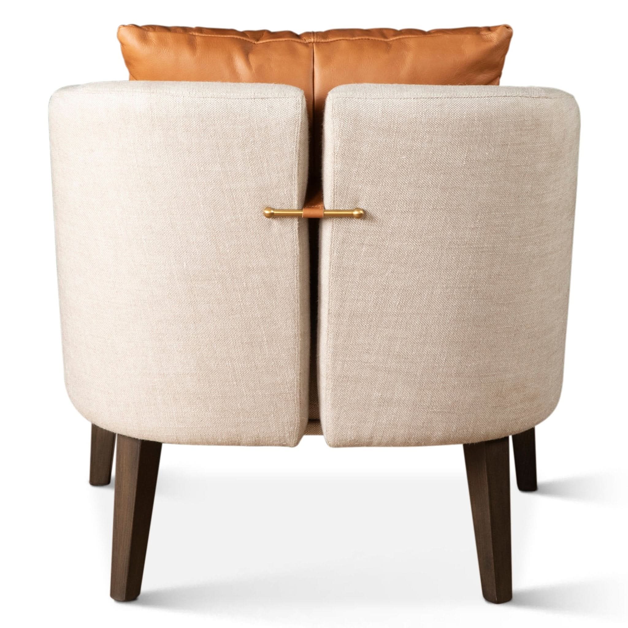 Olivia Casual Beige Linen Armchair - Home Trends & Design