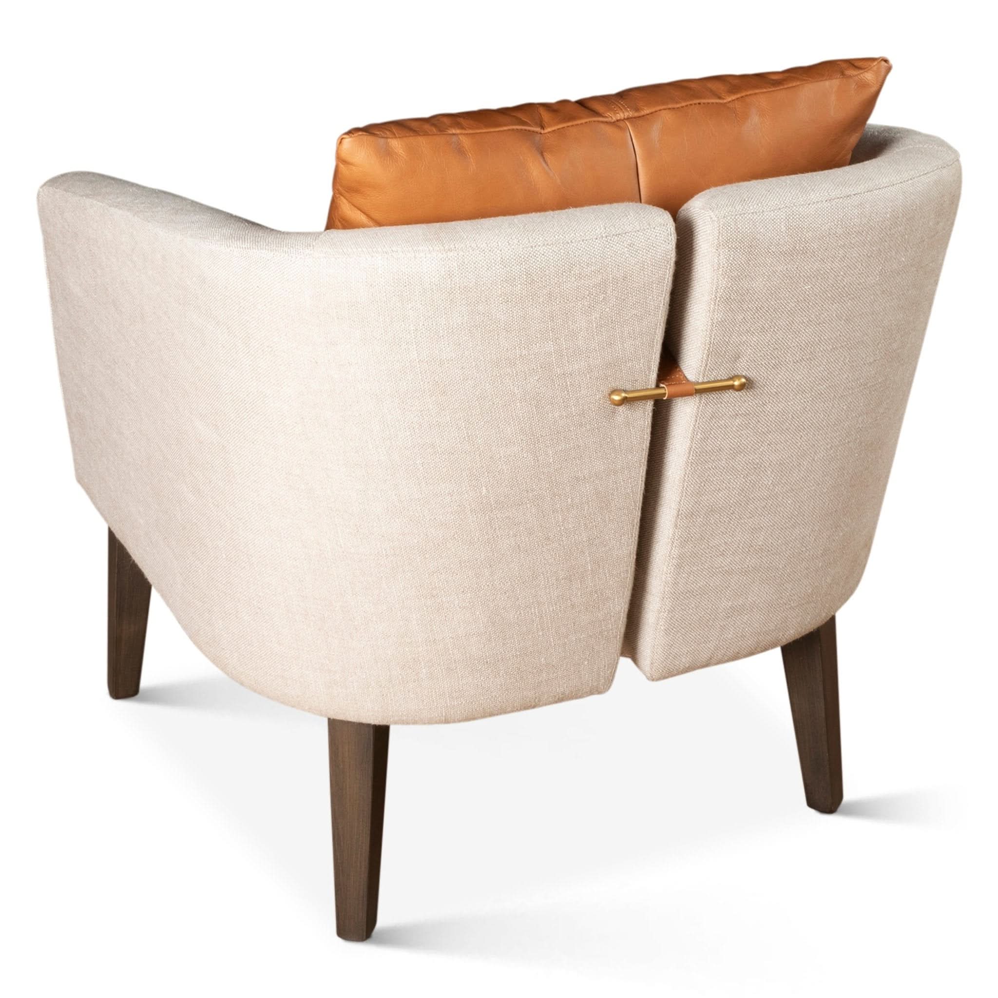 Olivia Casual Beige Linen Armchair - Home Trends & Design