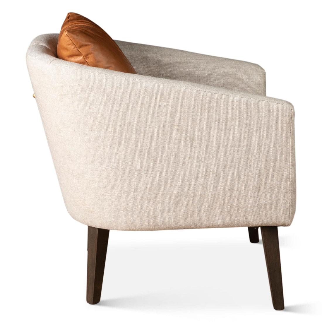 Olivia Casual Beige Linen Armchair - Home Trends & Design