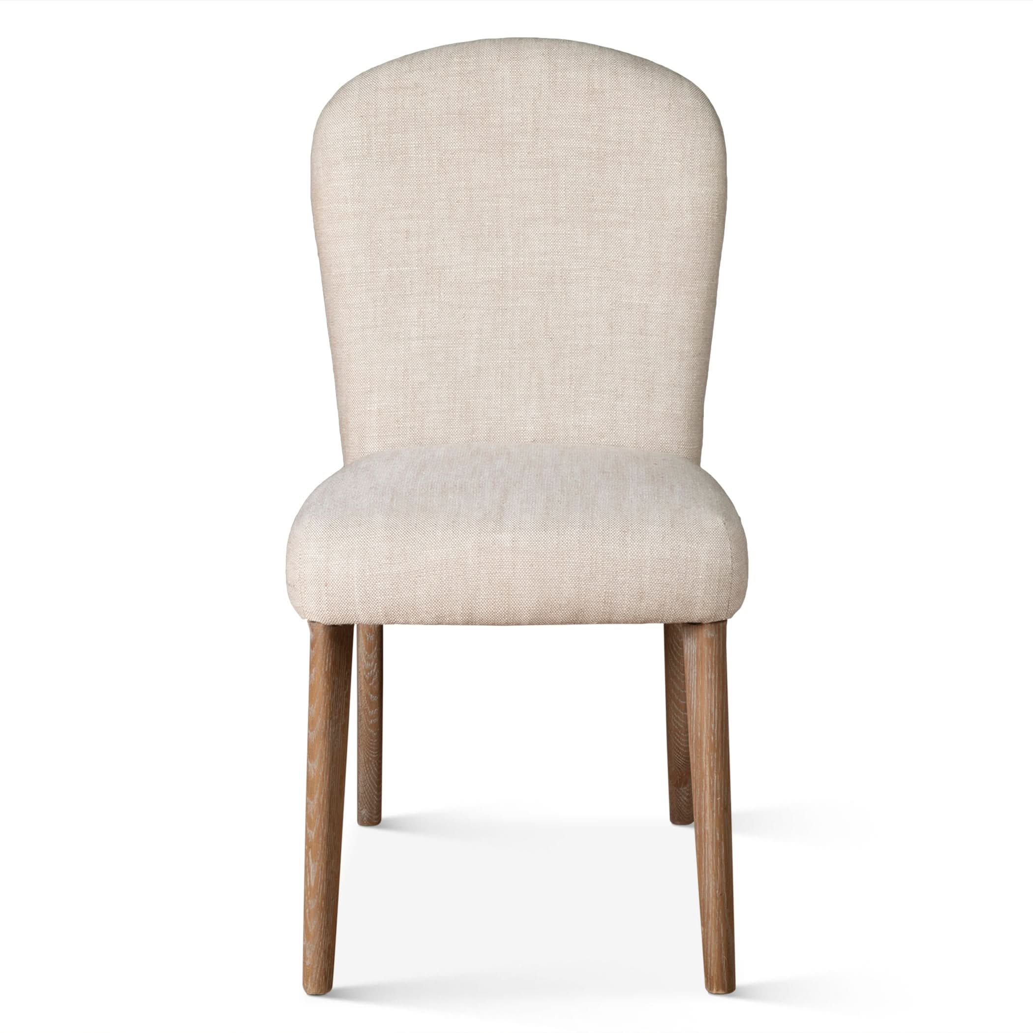 Olivia Casual Beige Linen Dining Chair - Home Trends & Design
