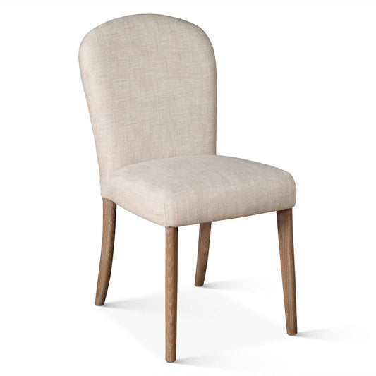 Olivia Casual Beige Linen Dining Chair - Home Trends & Design