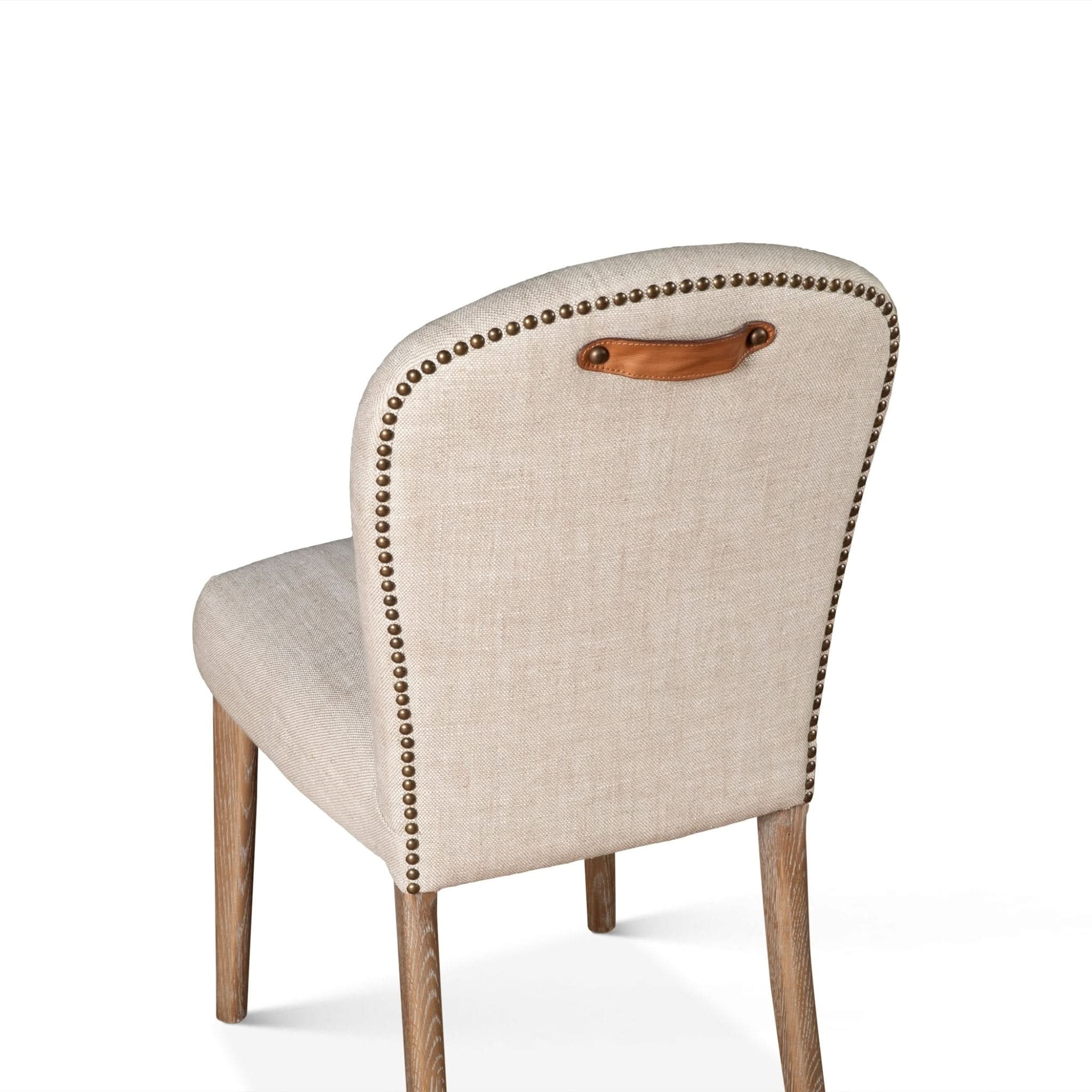 Olivia Casual Beige Linen Dining Chair - Home Trends & Design