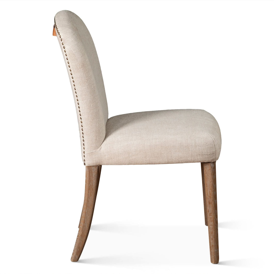 Olivia Casual Beige Linen Dining Chair - Home Trends & Design