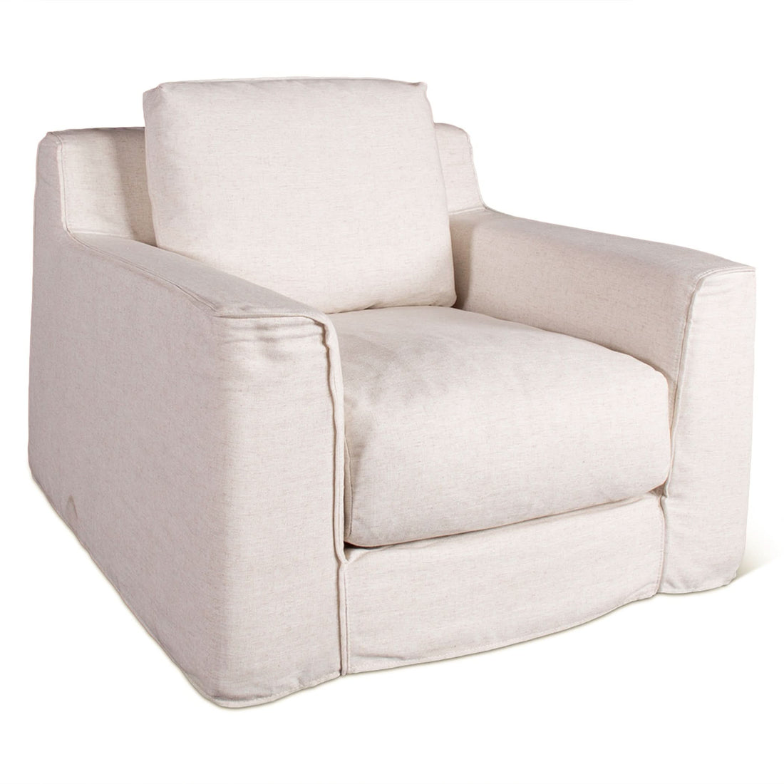 Oliver White Linen Slipcover Armchair - Home Trends & Design