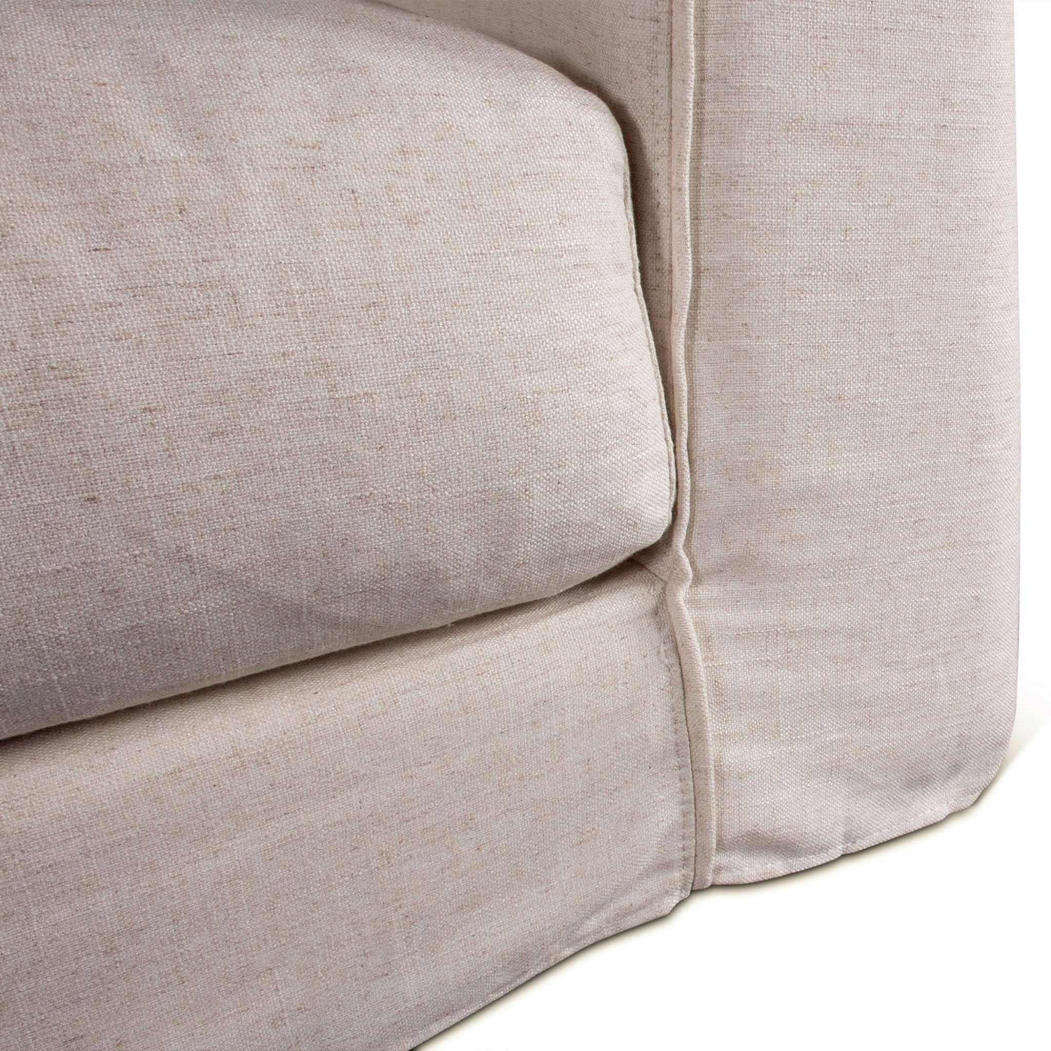 Oliver White Linen Slipcover Armchair - Home Trends & Design