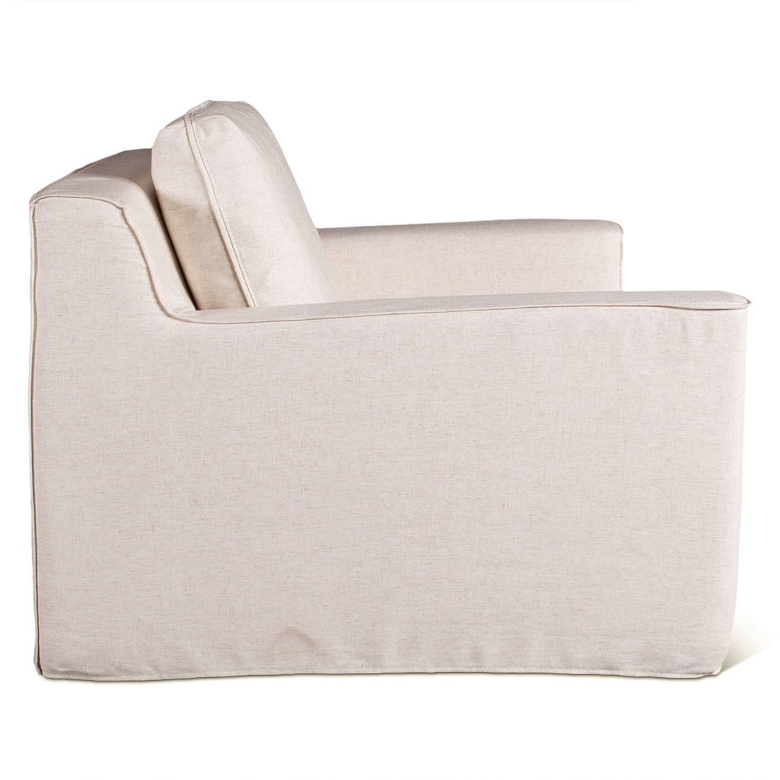 Oliver White Linen Slipcover Armchair - Home Trends & Design