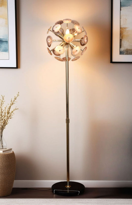  Heritage Iron Agate and Marble Floor Lamp - Home Trends & Design 