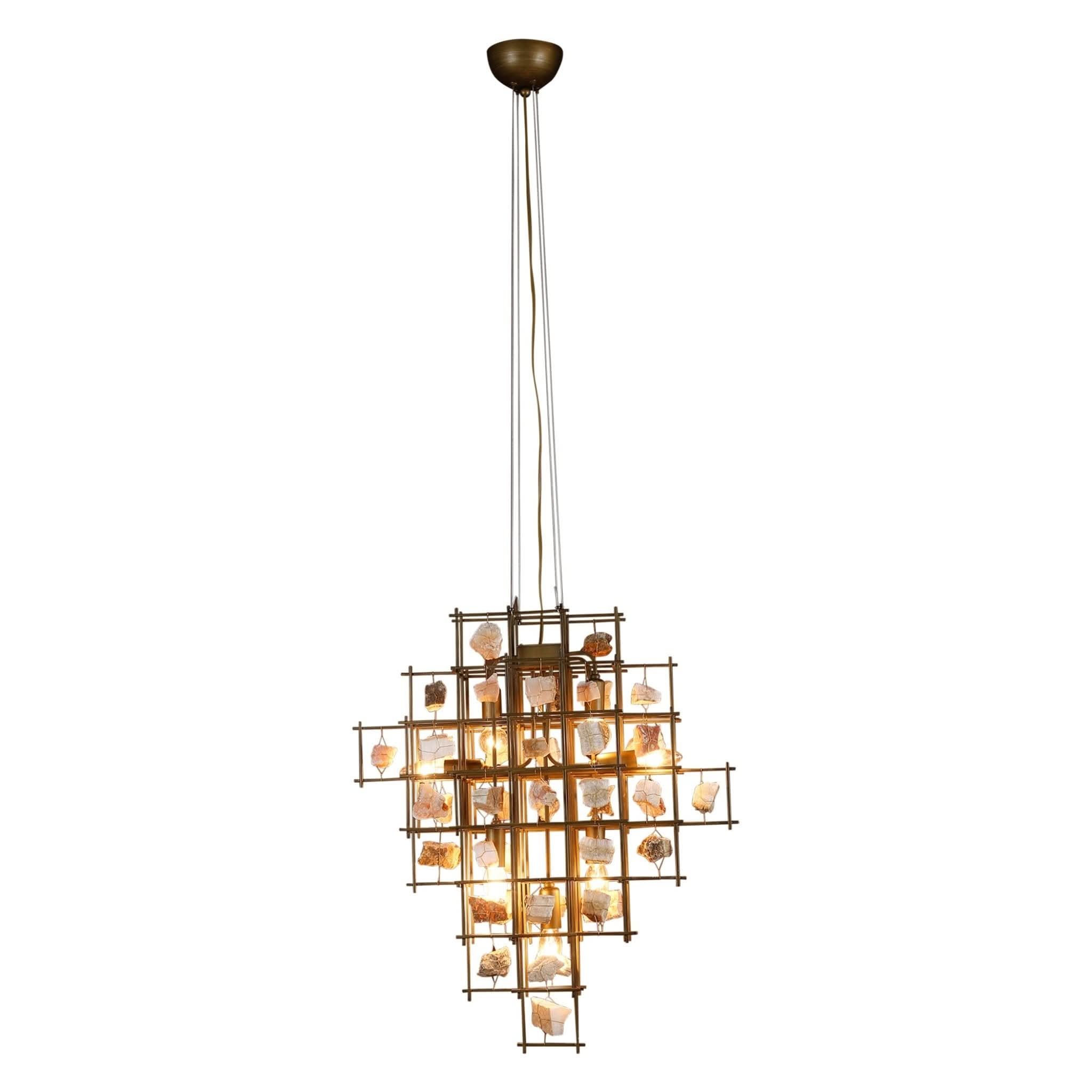 Heritage Small Pendant Chandelier with Stone - Home Trends & Design