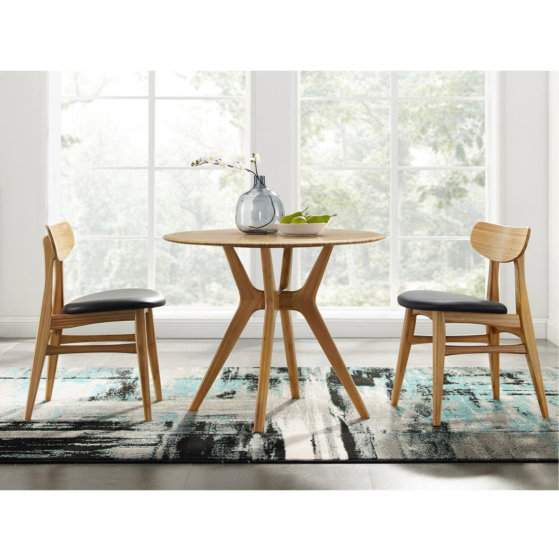 Cassia Dining Chair With Leather Seat (set of 2)