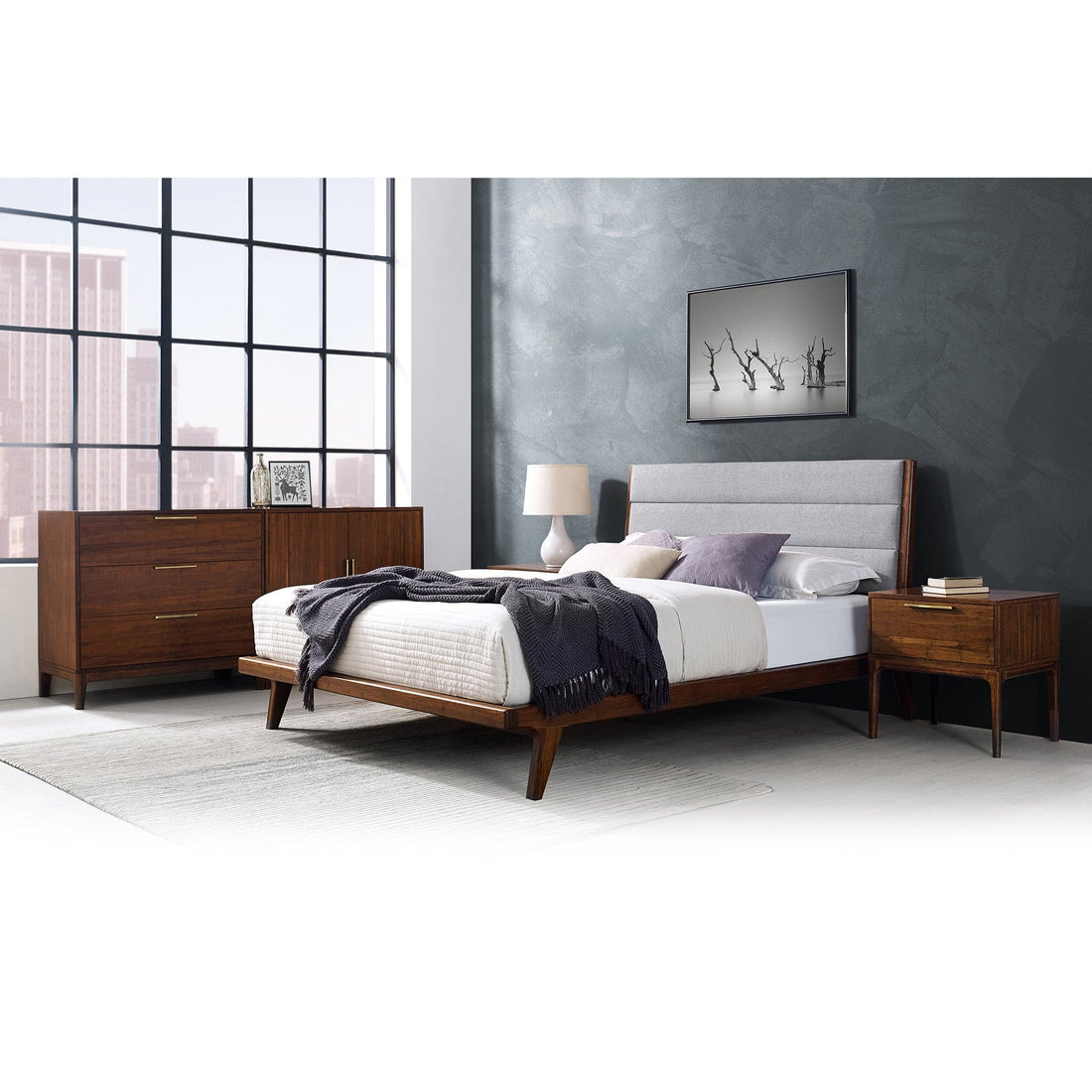 Mercury Upholstered Platform Bed