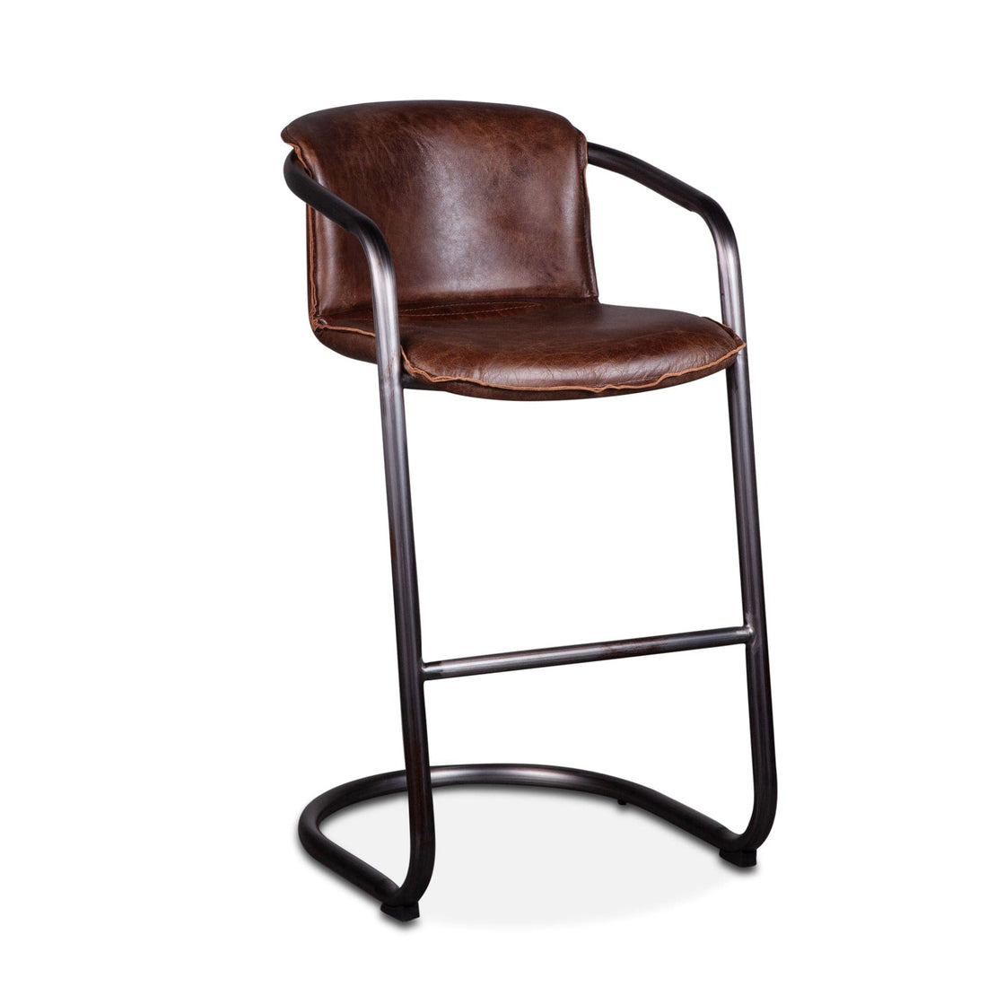 Chiavari Leather Bar Chairs, Set of 2