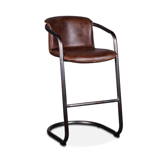  Chiavari Leather Bar Chairs, Set of 2 