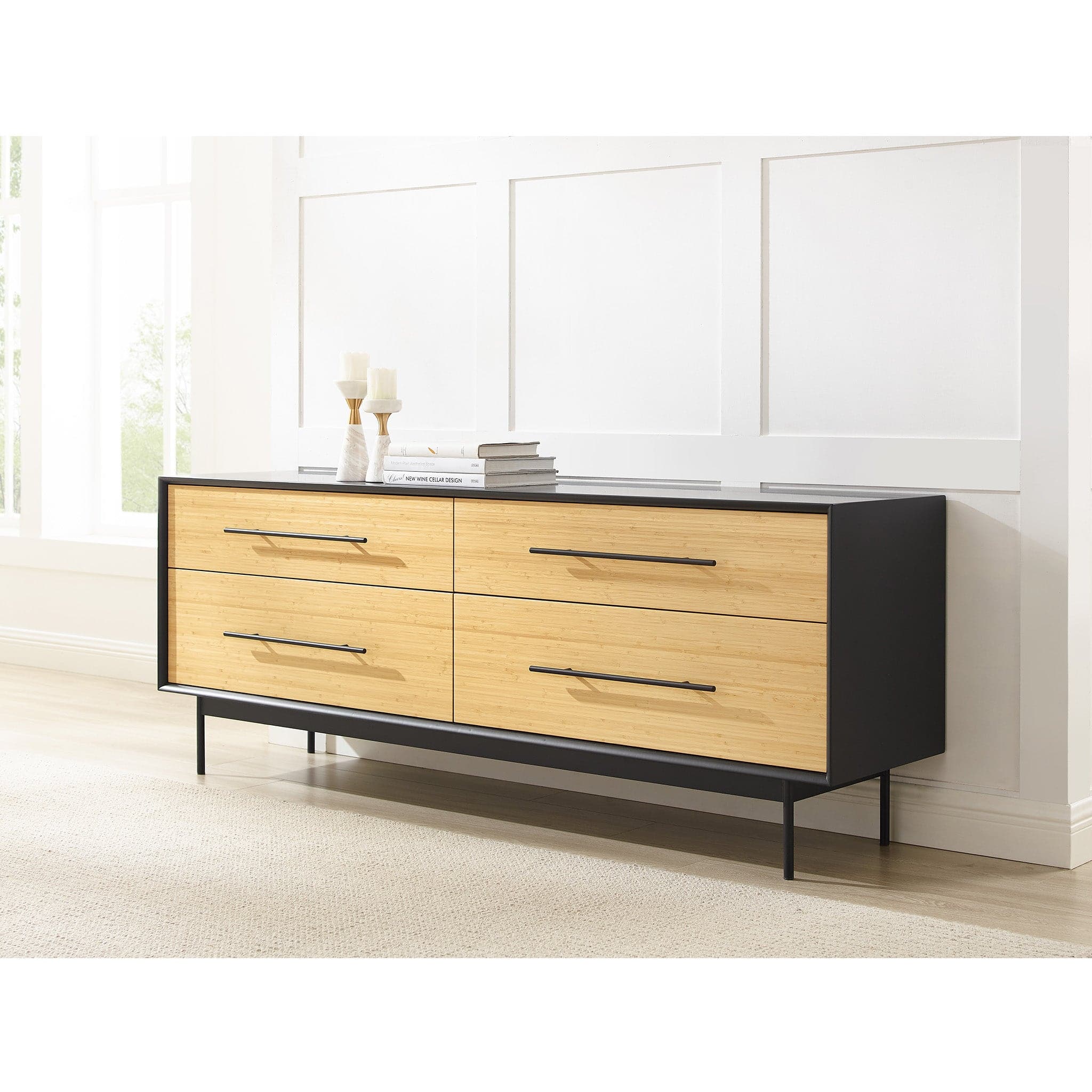 Santa Cruz 4 Drawer Double Dresser