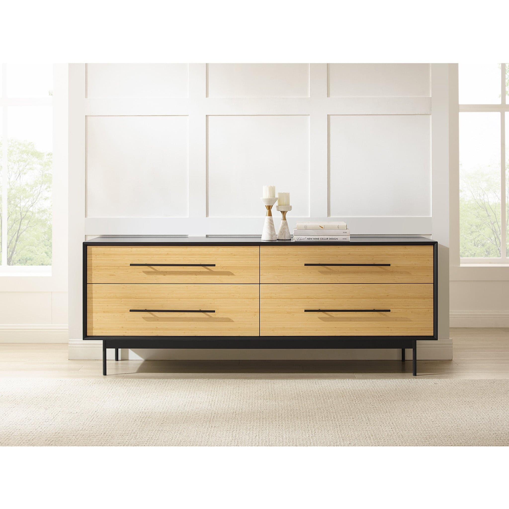 Santa Cruz 4 Drawer Double Dresser