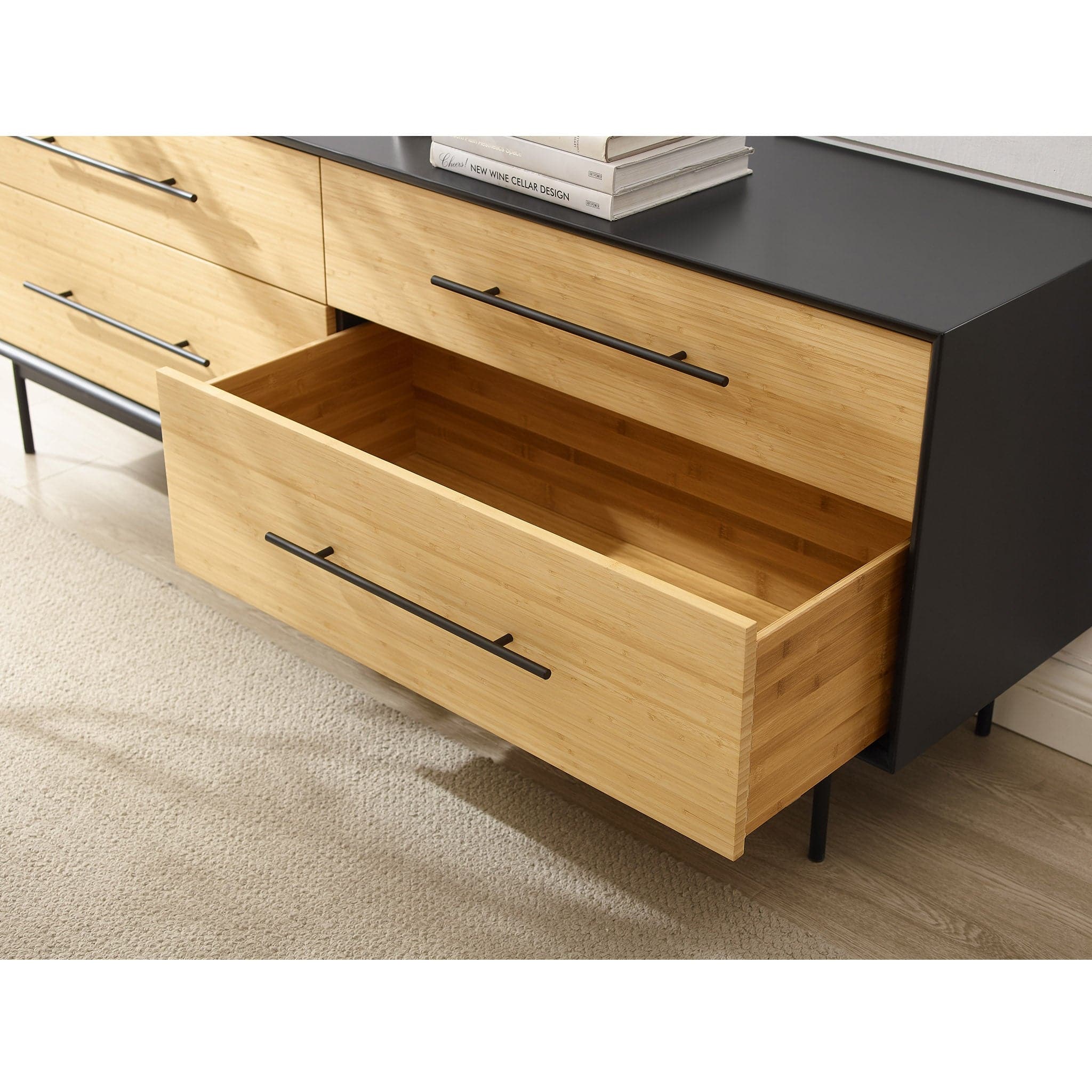 Santa Cruz 4 Drawer Double Dresser