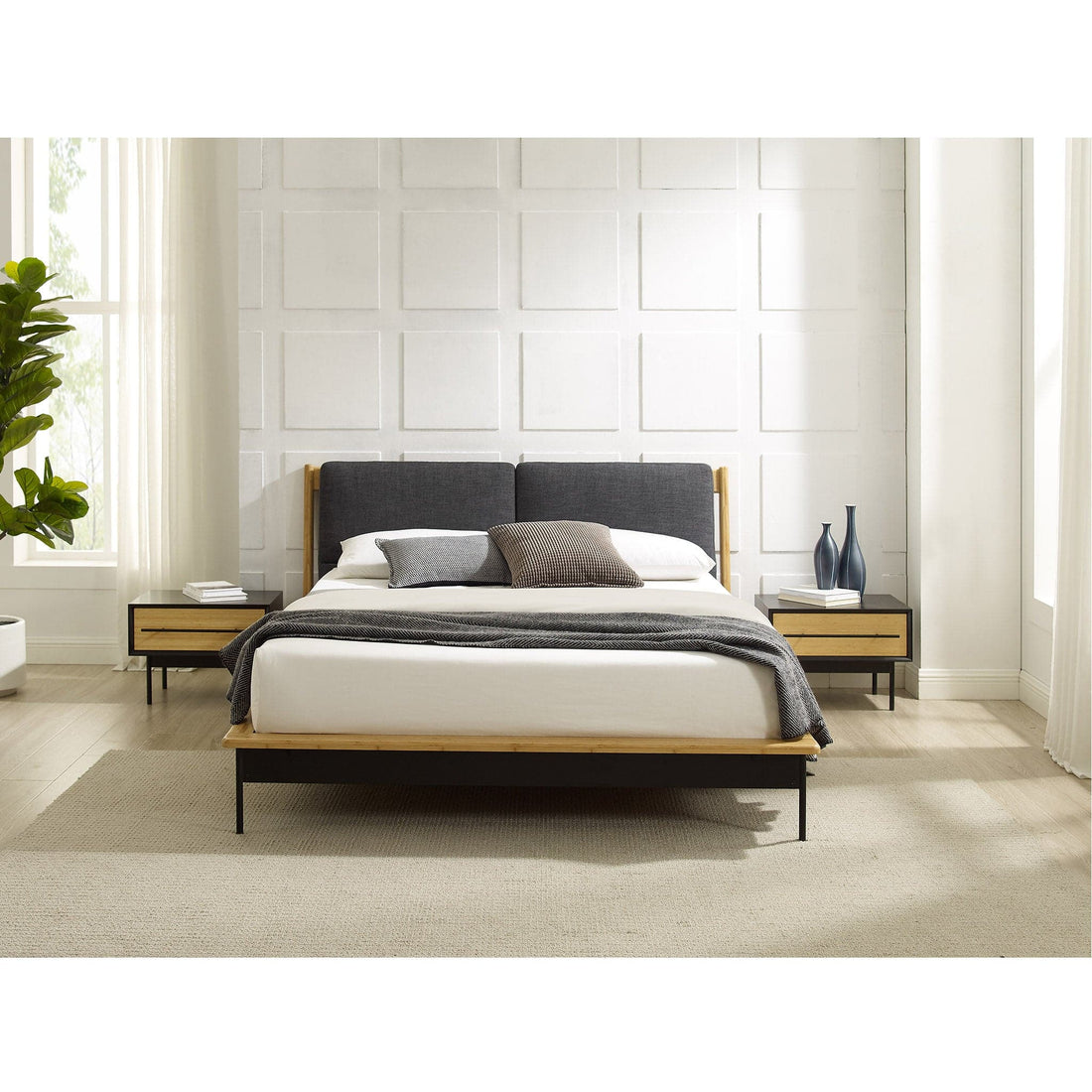 Santa Cruz Platform Bed with Fabric