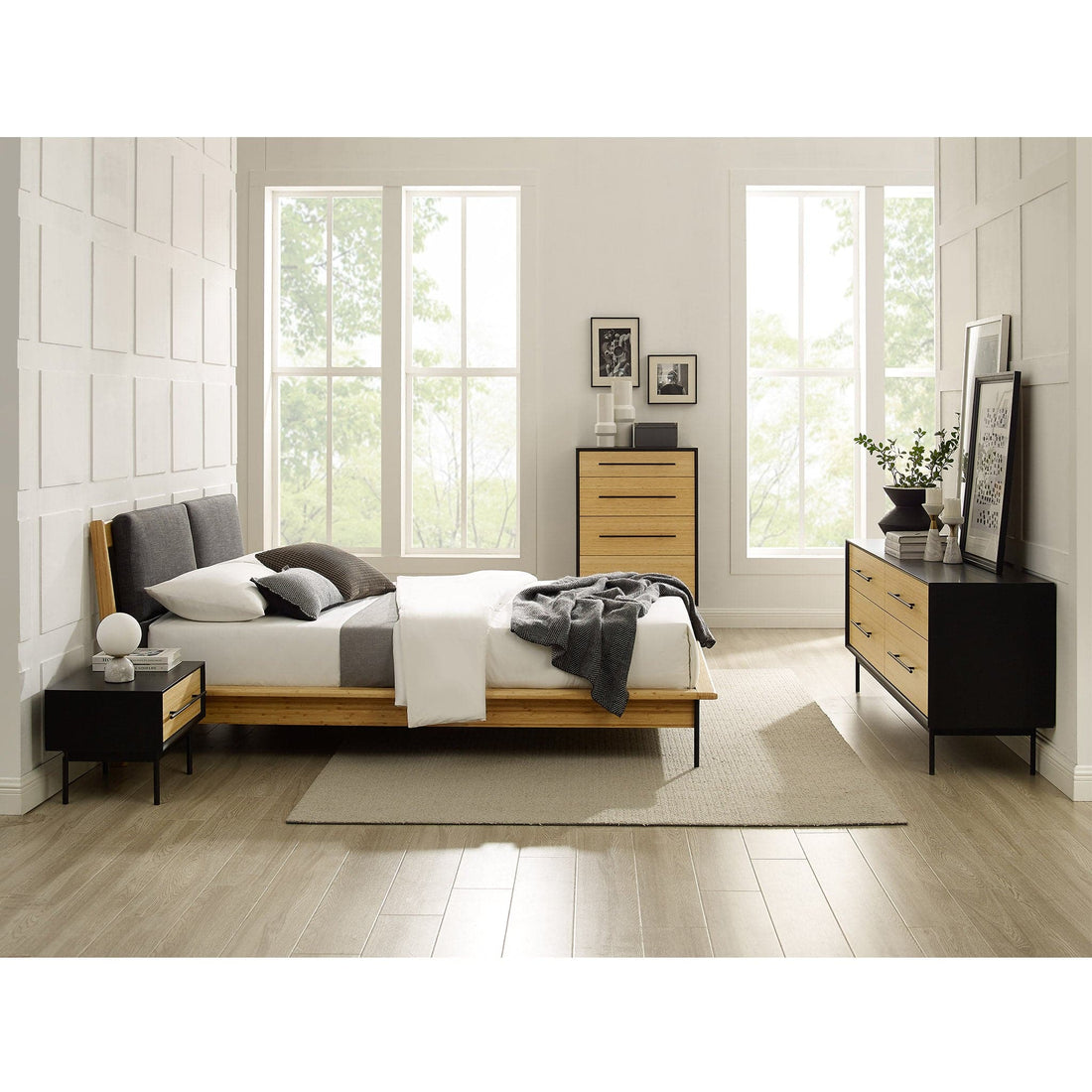 Santa Cruz Platform Bed with Fabric