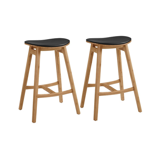 Skol Counter Height Stool With Leather Seat (set of 2)