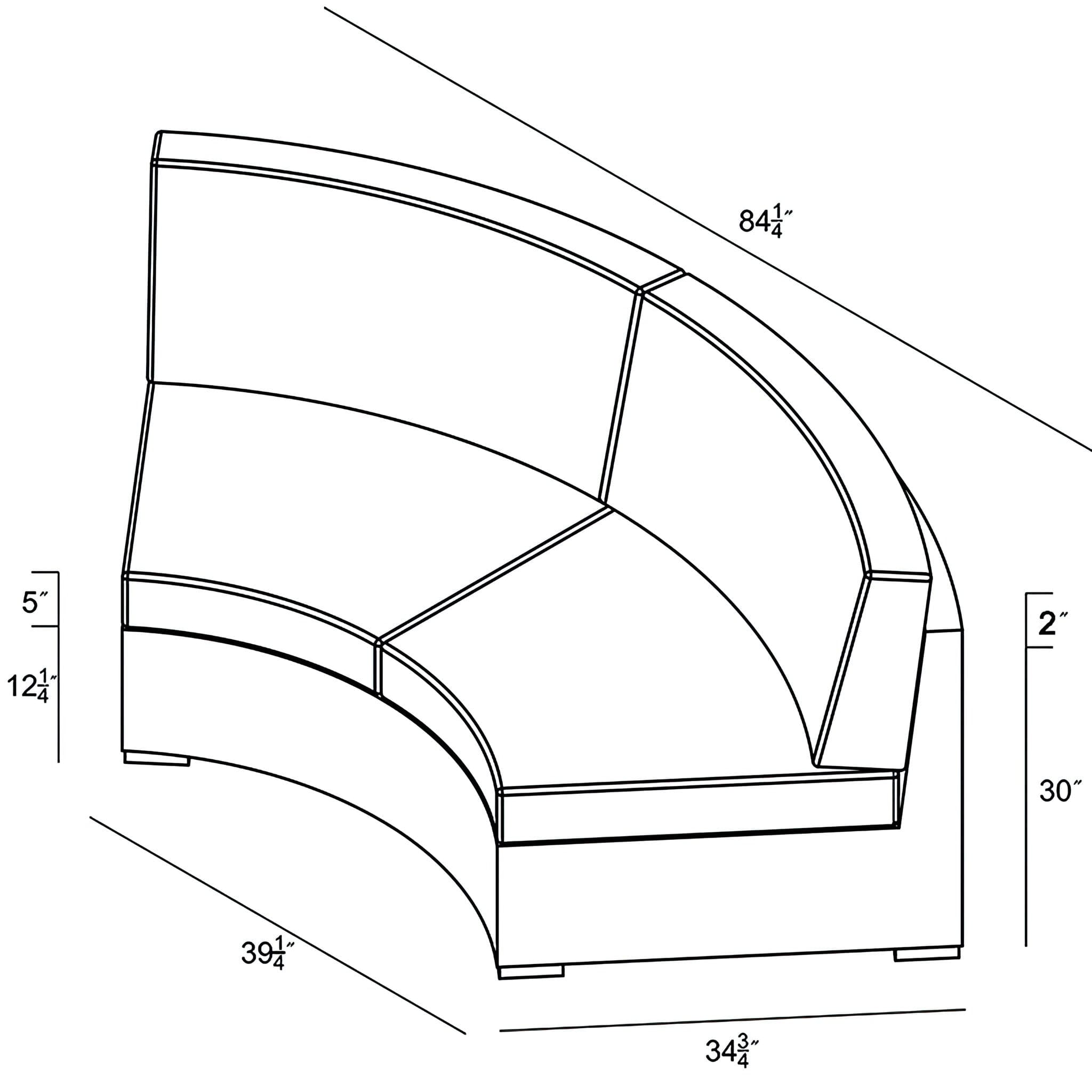 Arden Curved Loveseat