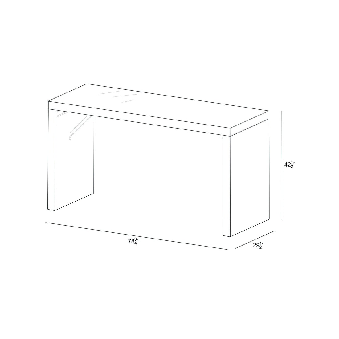 District 6-Seater Rectangular Bar Table