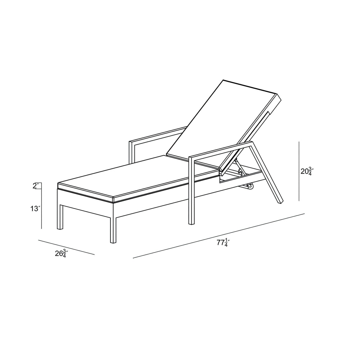 District Reclining Chaise Lounge