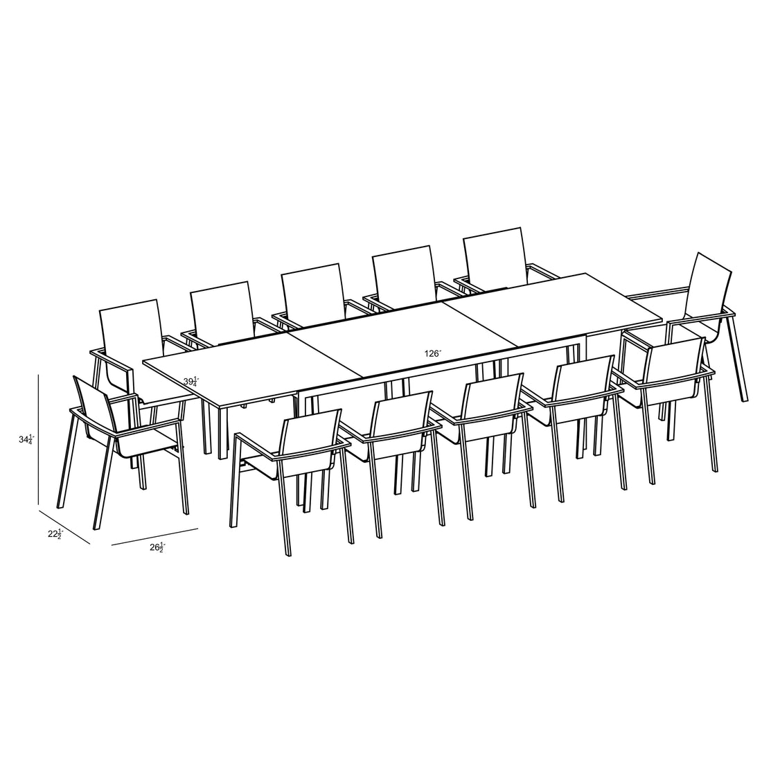 Lift 13 Piece Extendable Dining Set