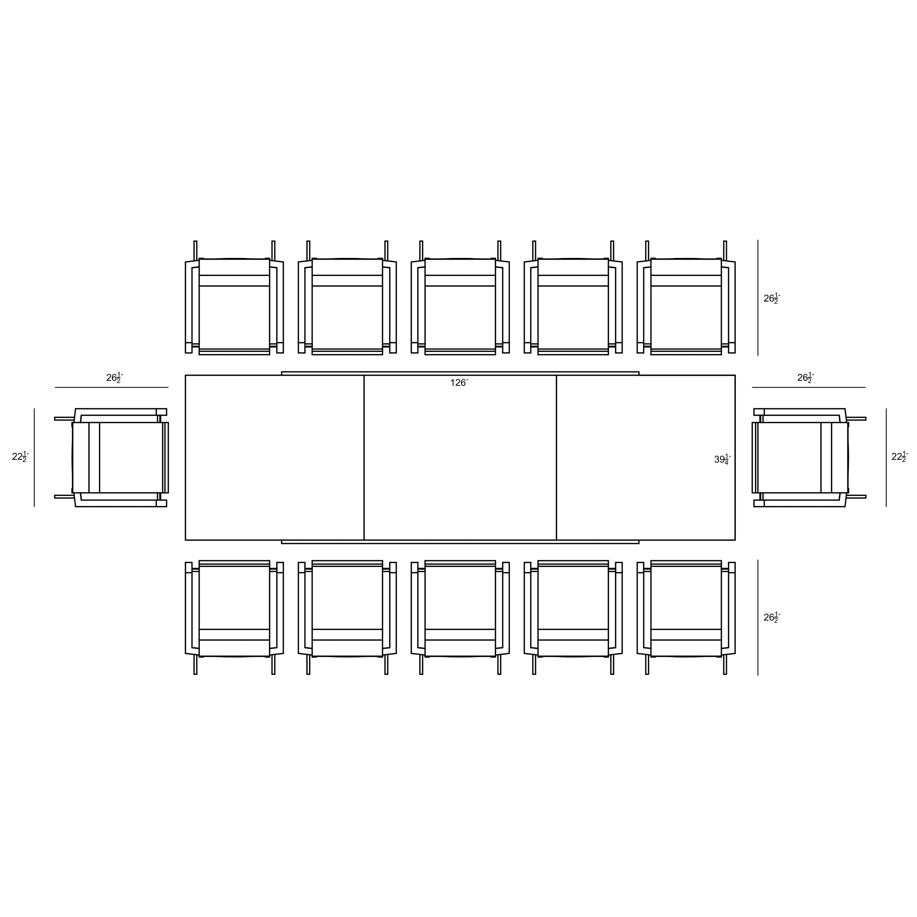 Lift 13 Piece Extendable Dining Set