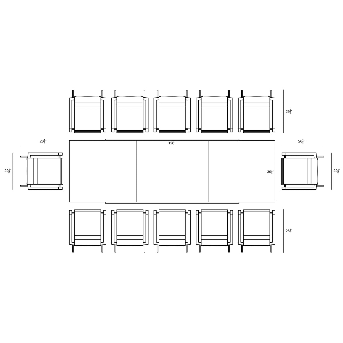 Lift 13 Piece Extendable Dining Set