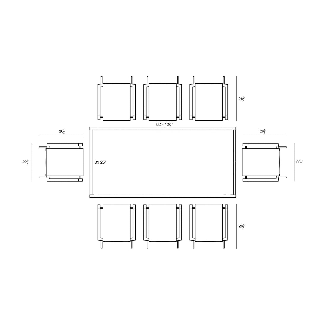 Lift 9 Piece Extendable Dining Set