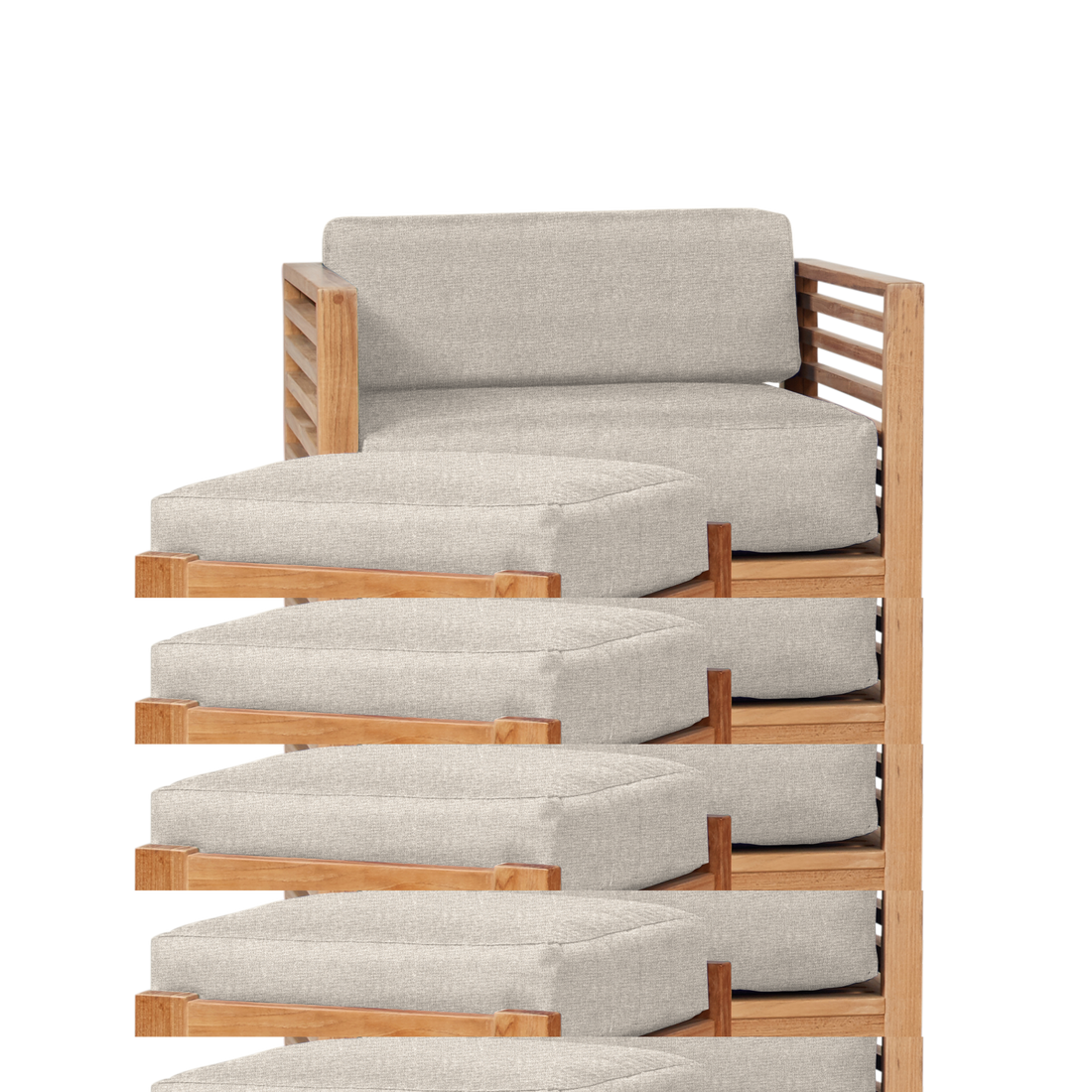 Summer Ottoman Silver