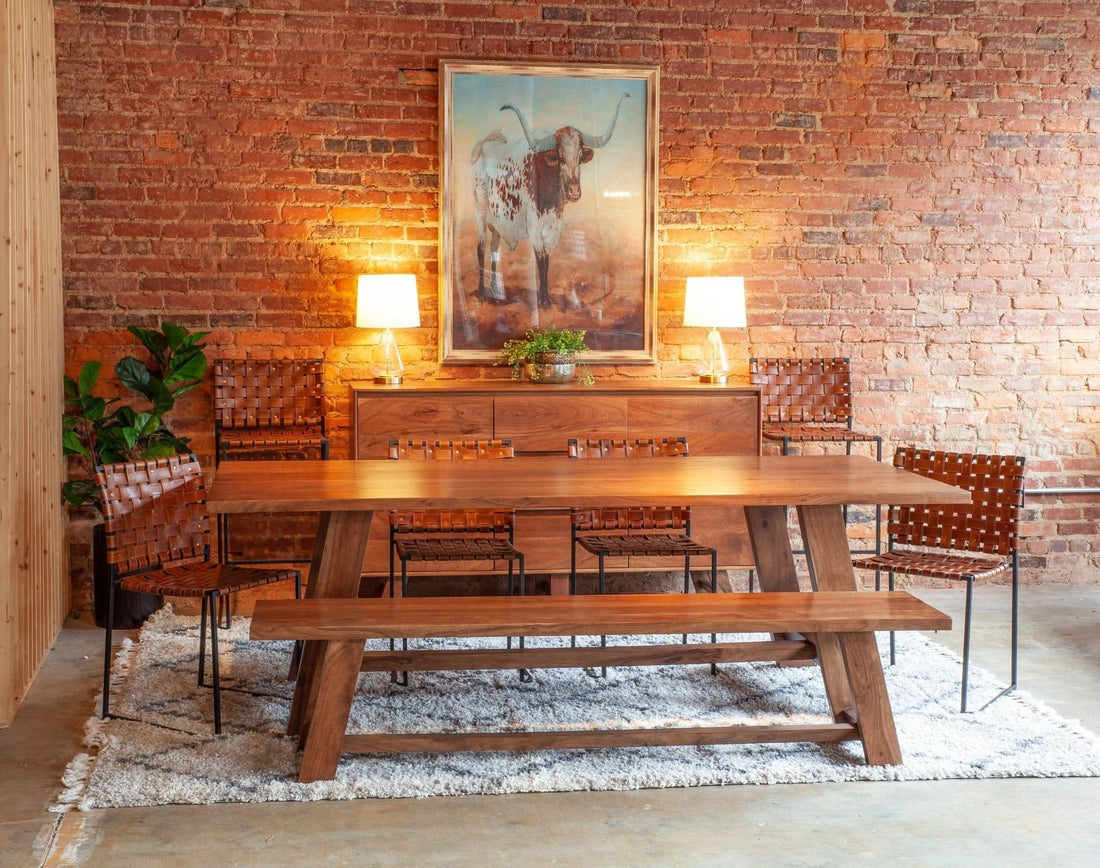 Stavenger 94" Dining Table in Cinnamon Brown - Home Trends & Design