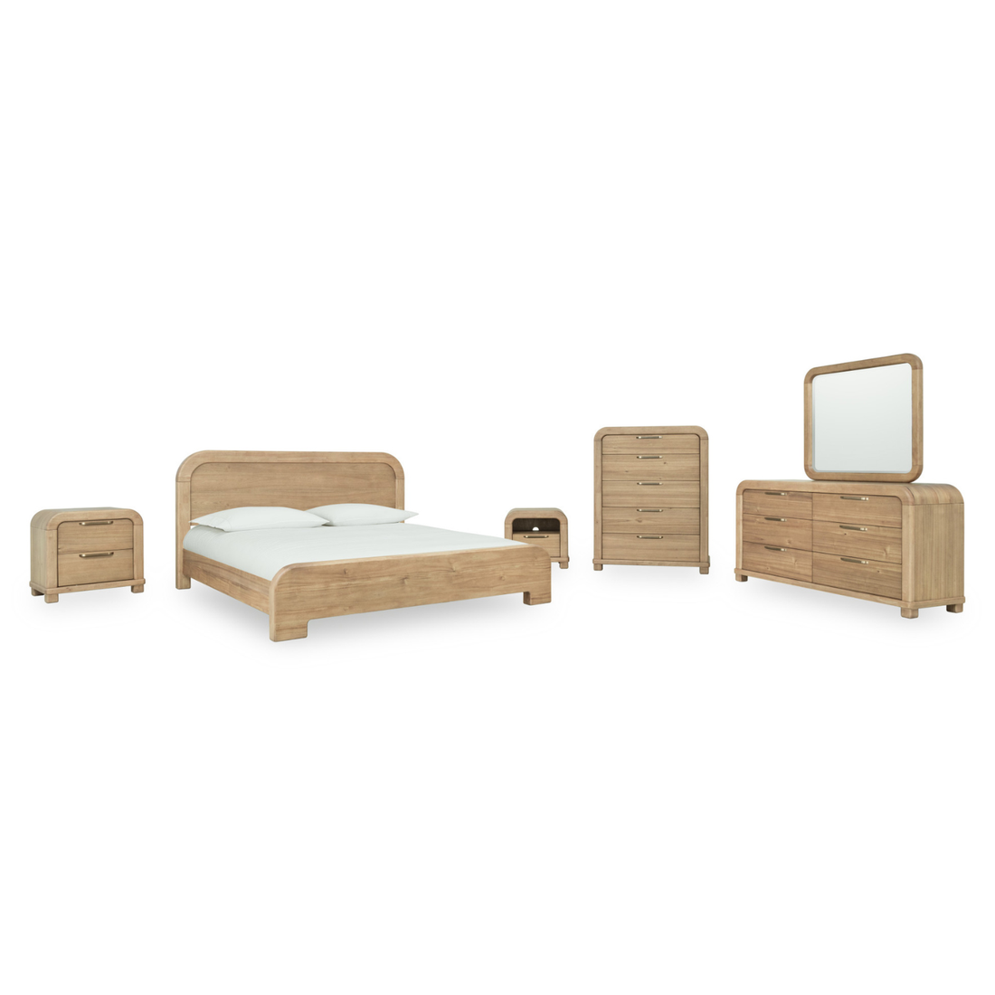 Kione Five Drawer Acacia Wood Chest