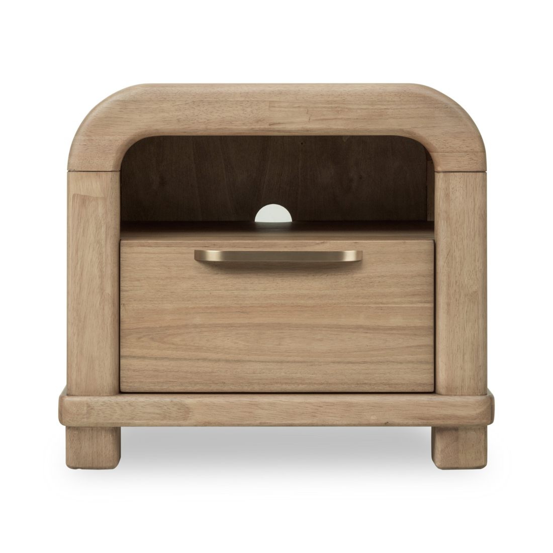 Kione One Drawer Acacia Wood Nightstand