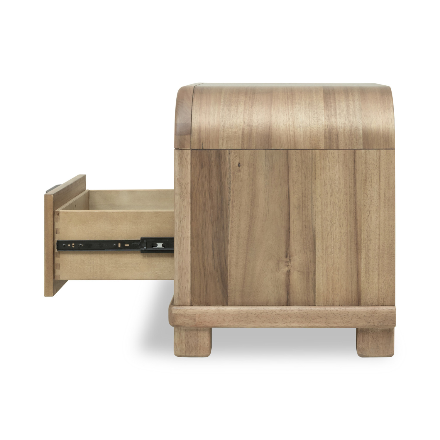 Kione One Drawer Acacia Wood Nightstand