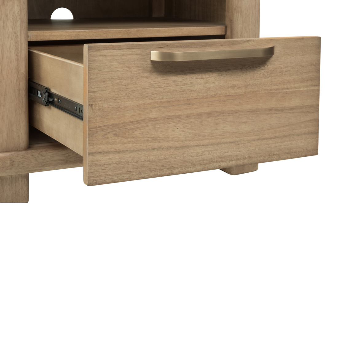 Kione One Drawer Acacia Wood Nightstand