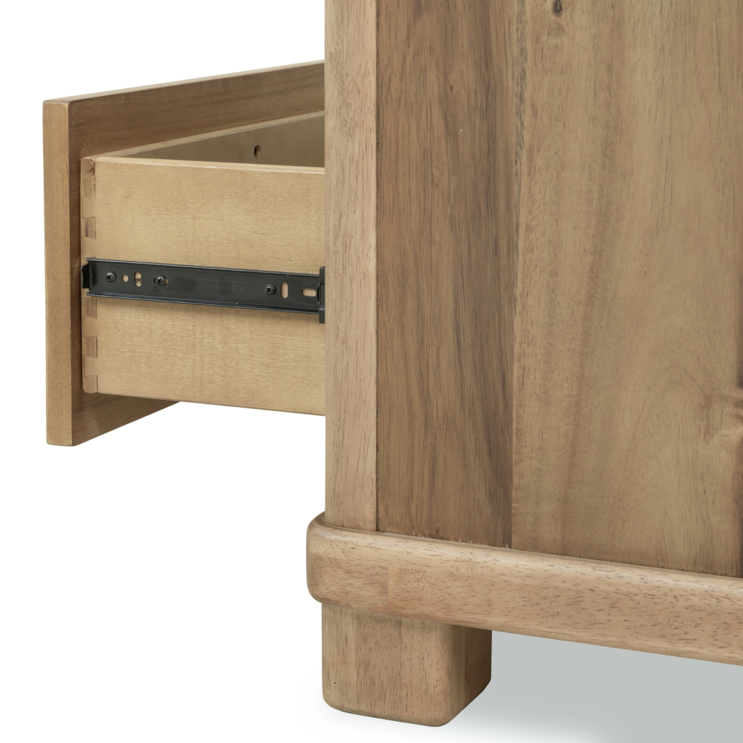 Kione One Drawer Acacia Wood Nightstand