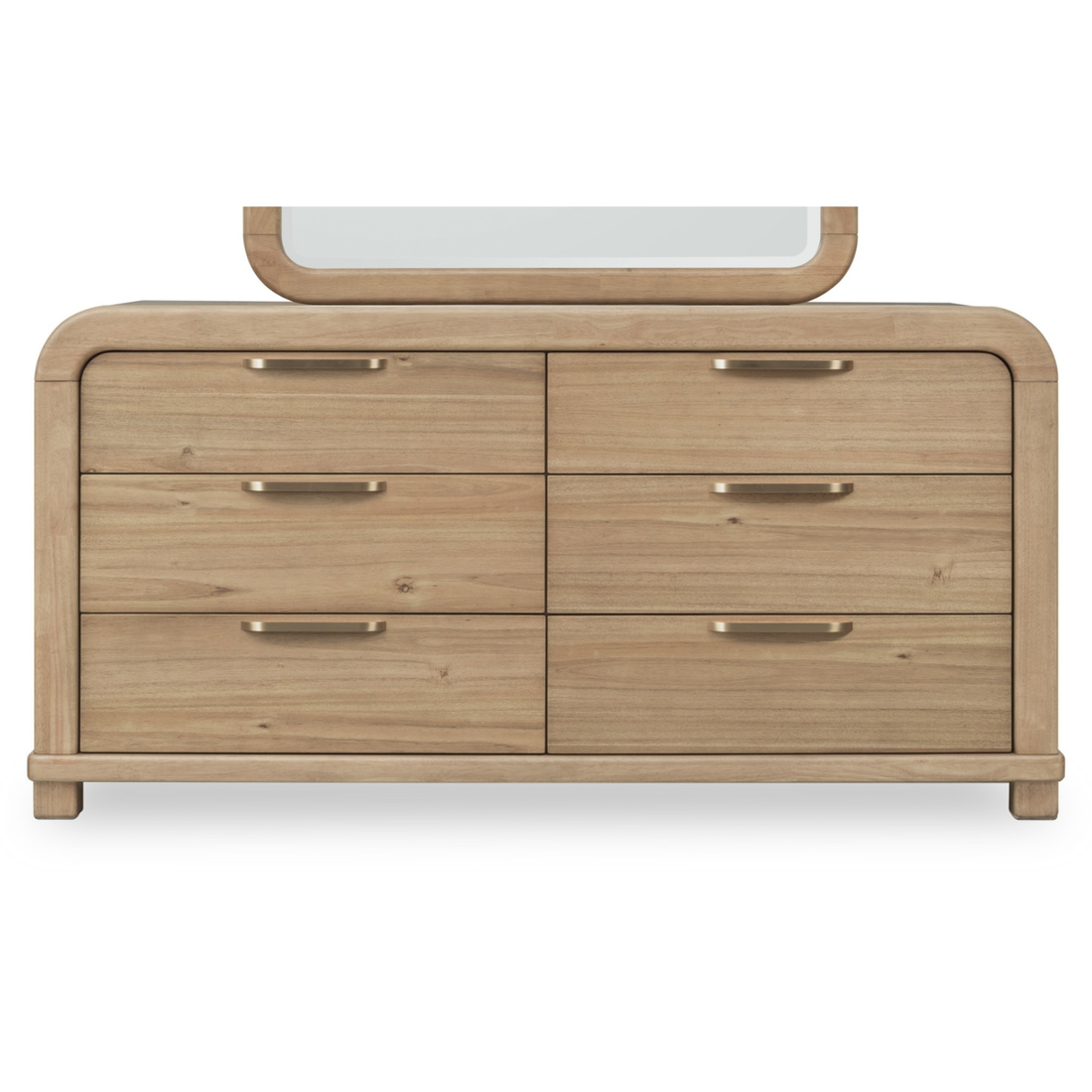 Kione Six Drawer Acacia Wood Dresser