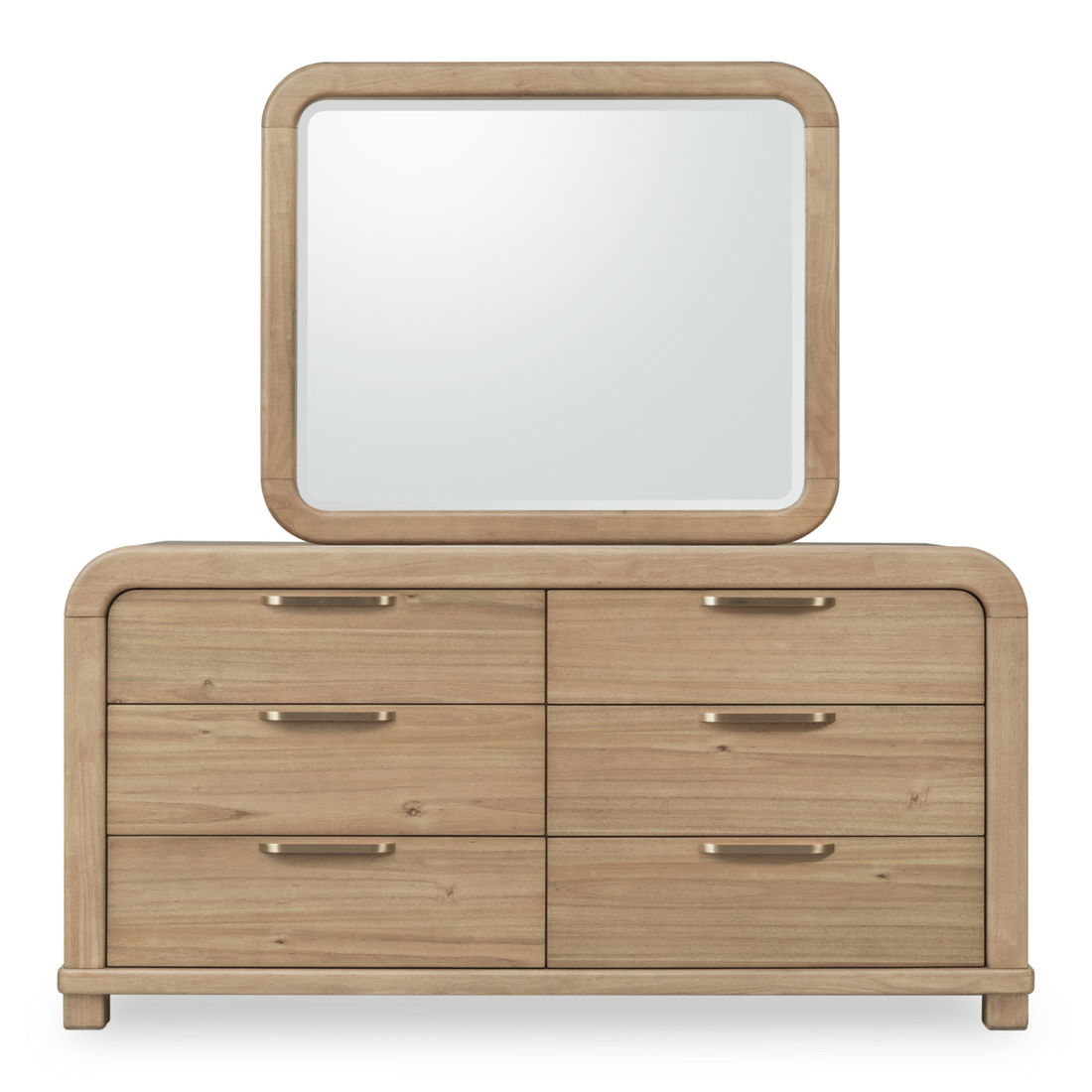 Kione Six Drawer Acacia Wood Dresser