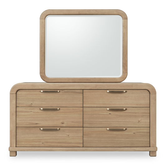 Kione Six Drawer Acacia Wood Dresser