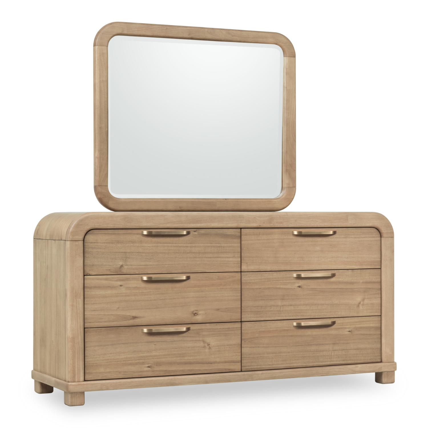 Kione Six Drawer Acacia Wood Dresser
